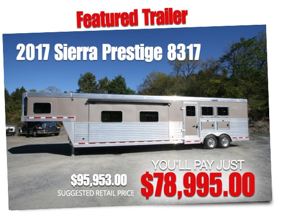2017 Sierra Prestige 8317 Horse Trailer